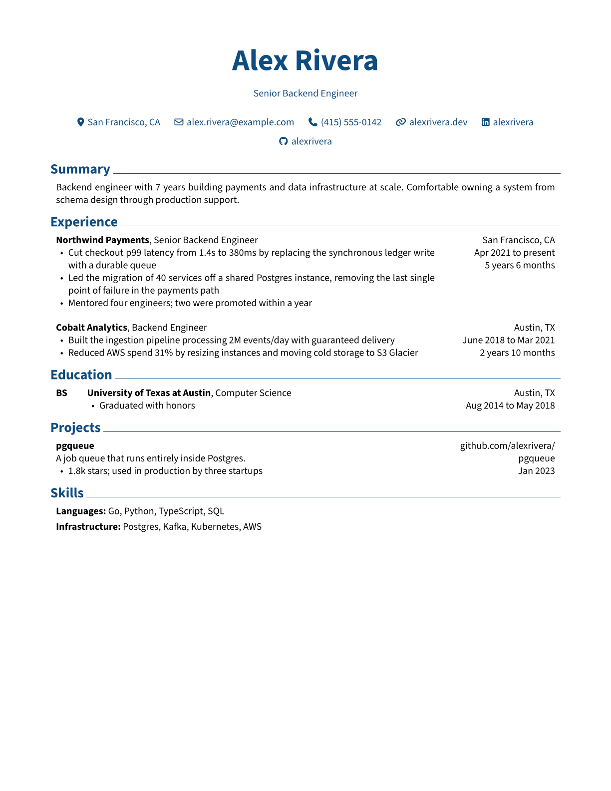 The Classic resume template